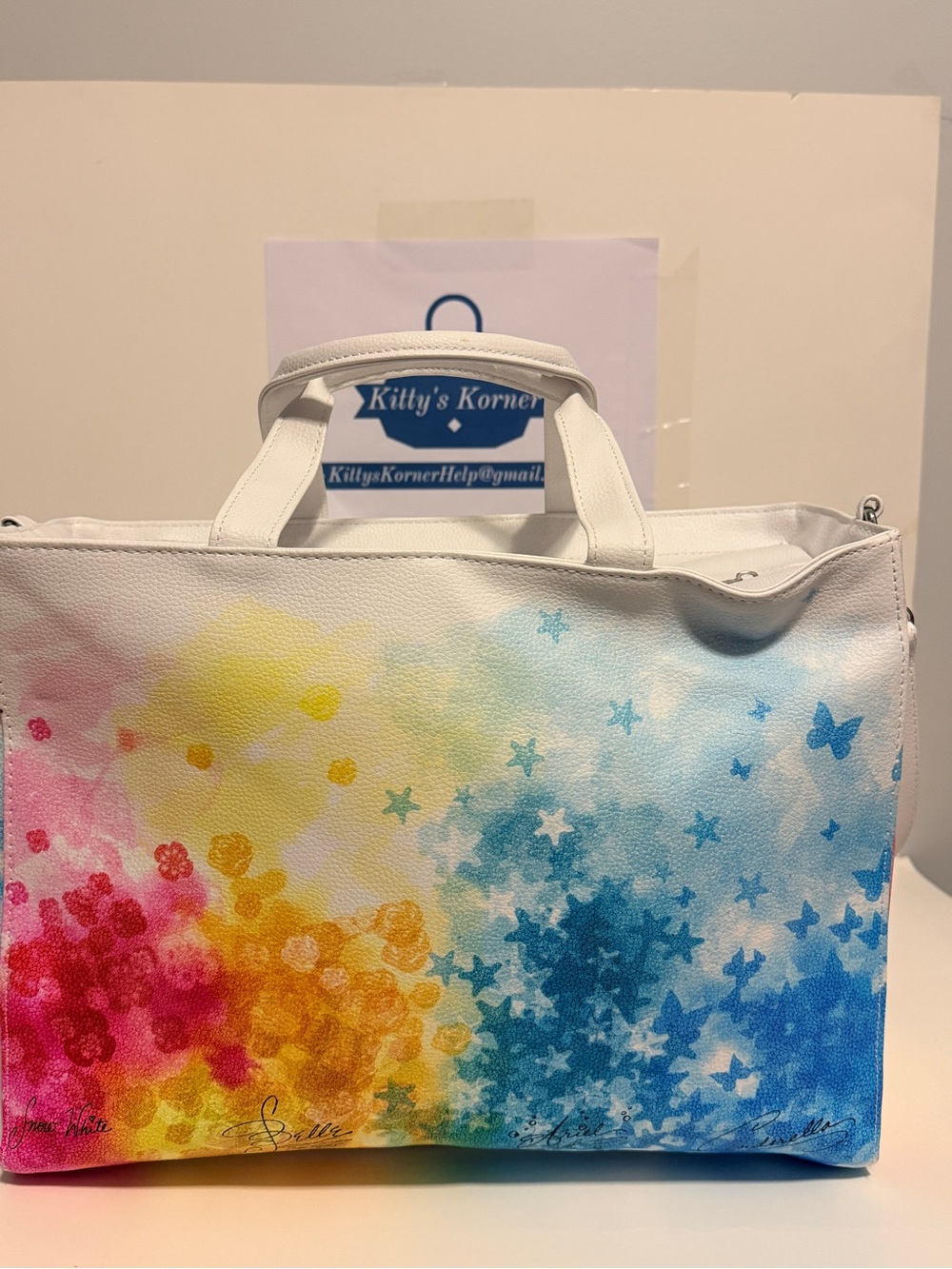 Rare Disney Parks Exclusive Watercolor Princess Tote Bag - Picture 4 of 7